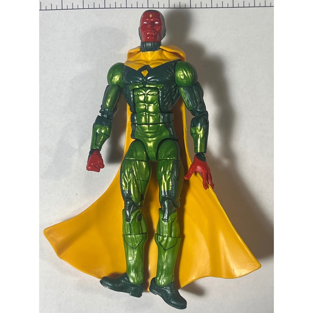 Marvel Legends Vision Action Figure Avengers Classic Green Yellow Cape 6.5 inch